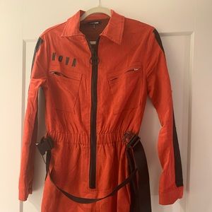 Fashion nova red jumpsuit